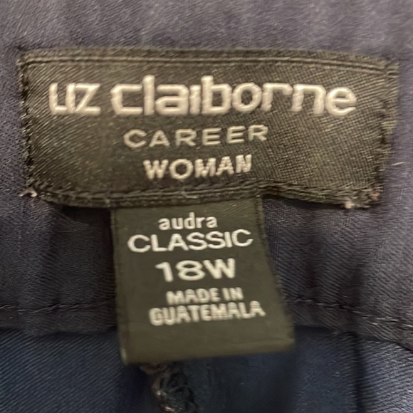 Liz Claiborne dark navy slacks - Picture 4 of 5